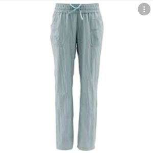 SIMMS fishing products womens isle pants NWOT XL mint/sage green